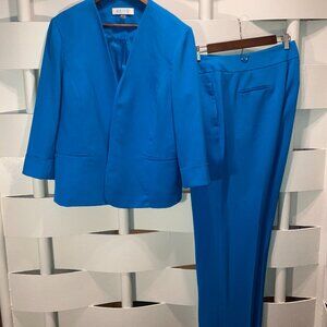 Kasper Sapphire Blue Pant Suit 16